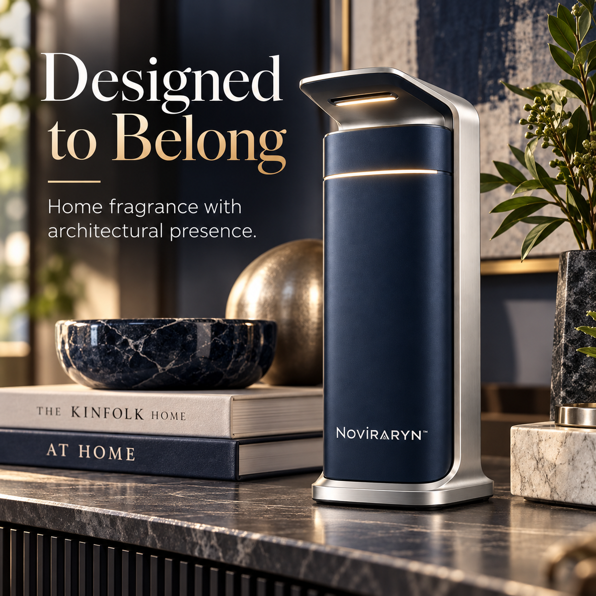 Noviraryn™ Directional Smart Aroma Diffuser with Dual Scent Cartridges and Ambient Light