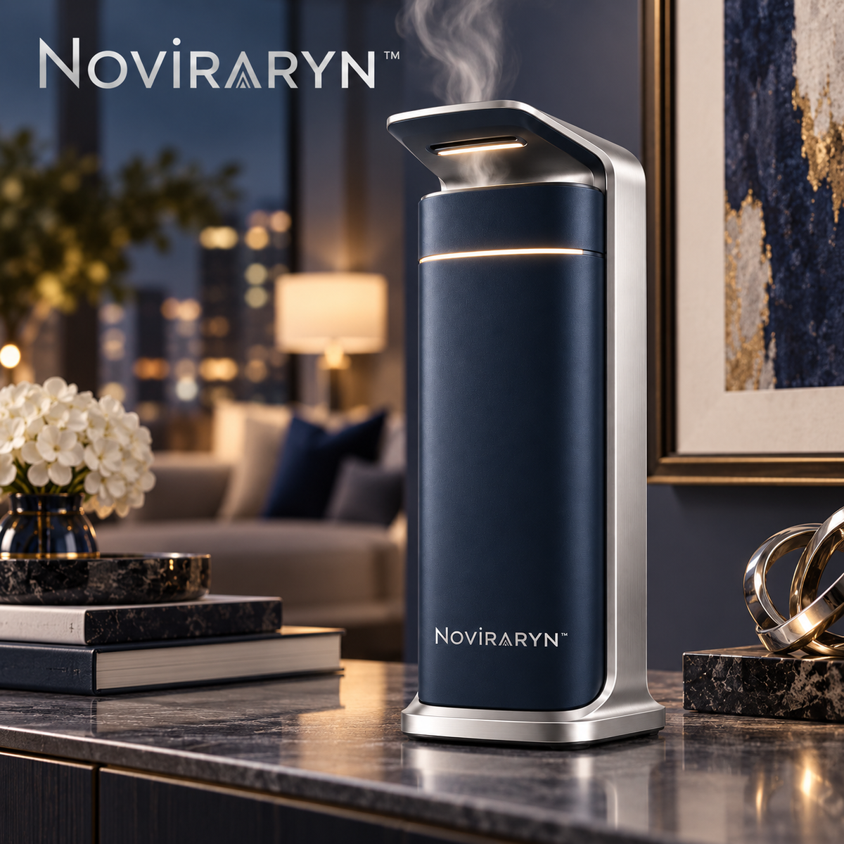 Noviraryn™ Directional Smart Aroma Diffuser with Dual Scent Cartridges and Ambient Light