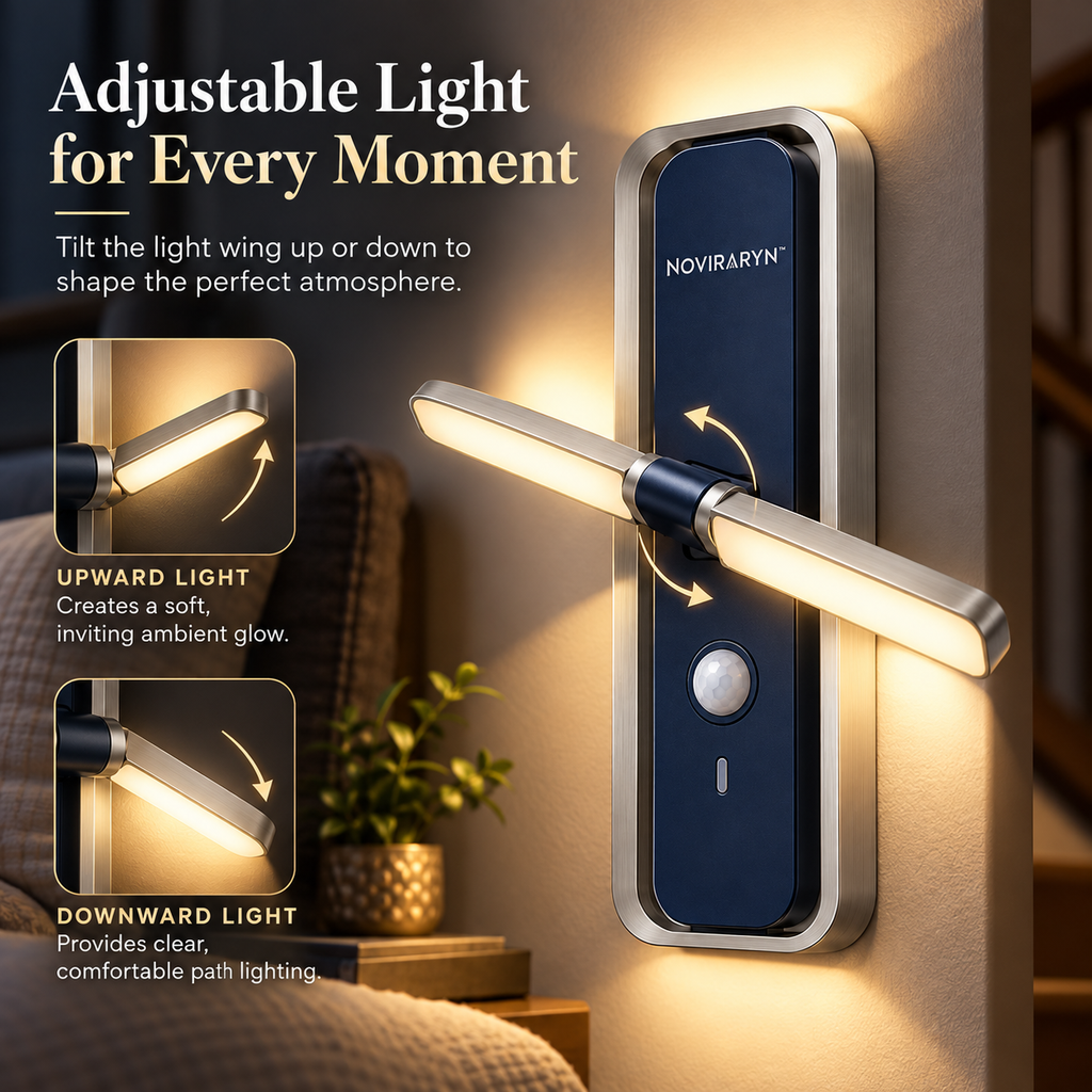Noviraryn™ Folding Motion Light with Dual-Direction Ambient and Path Illumination