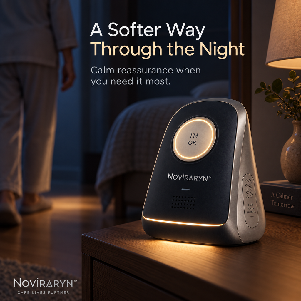 Noviraryn™ Camera-Free Home Care Station with Activity Awareness and One-Touch Family Check-In