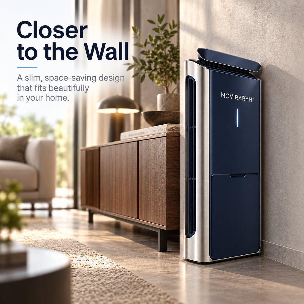 Noviraryn™ Architectural Air Purifier with Directional Airflow Panel and Front-Access Filter Drawer