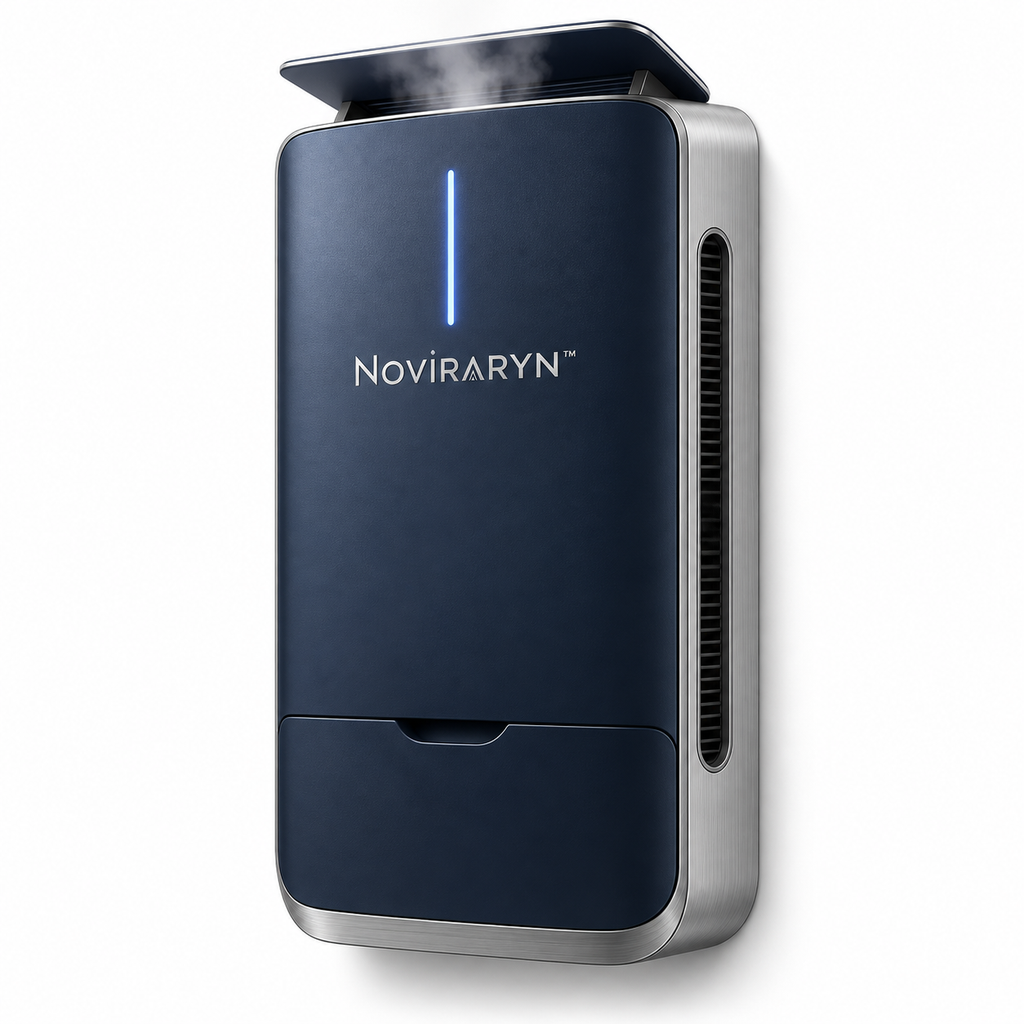 Noviraryn™ Slimline Humidifier with Slide-Out Water Cassette and Adjustable Mist Canopy