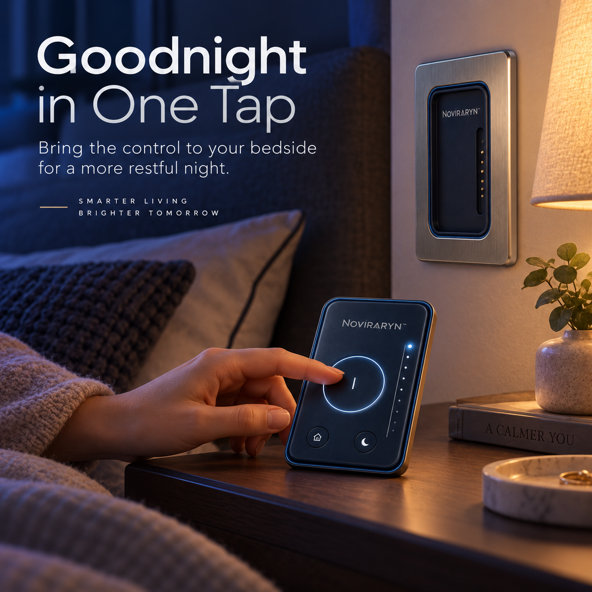 Noviraryn™ Detachable Smart Wall Switch with Magnetic Scene Remote and Ambient Status Light