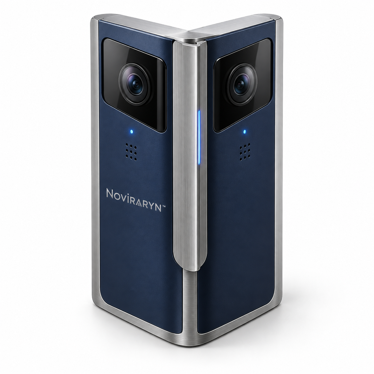 Noviraryn™ Architectural Corner Security Camera with Dual-Angle View and Physical Privacy Wing