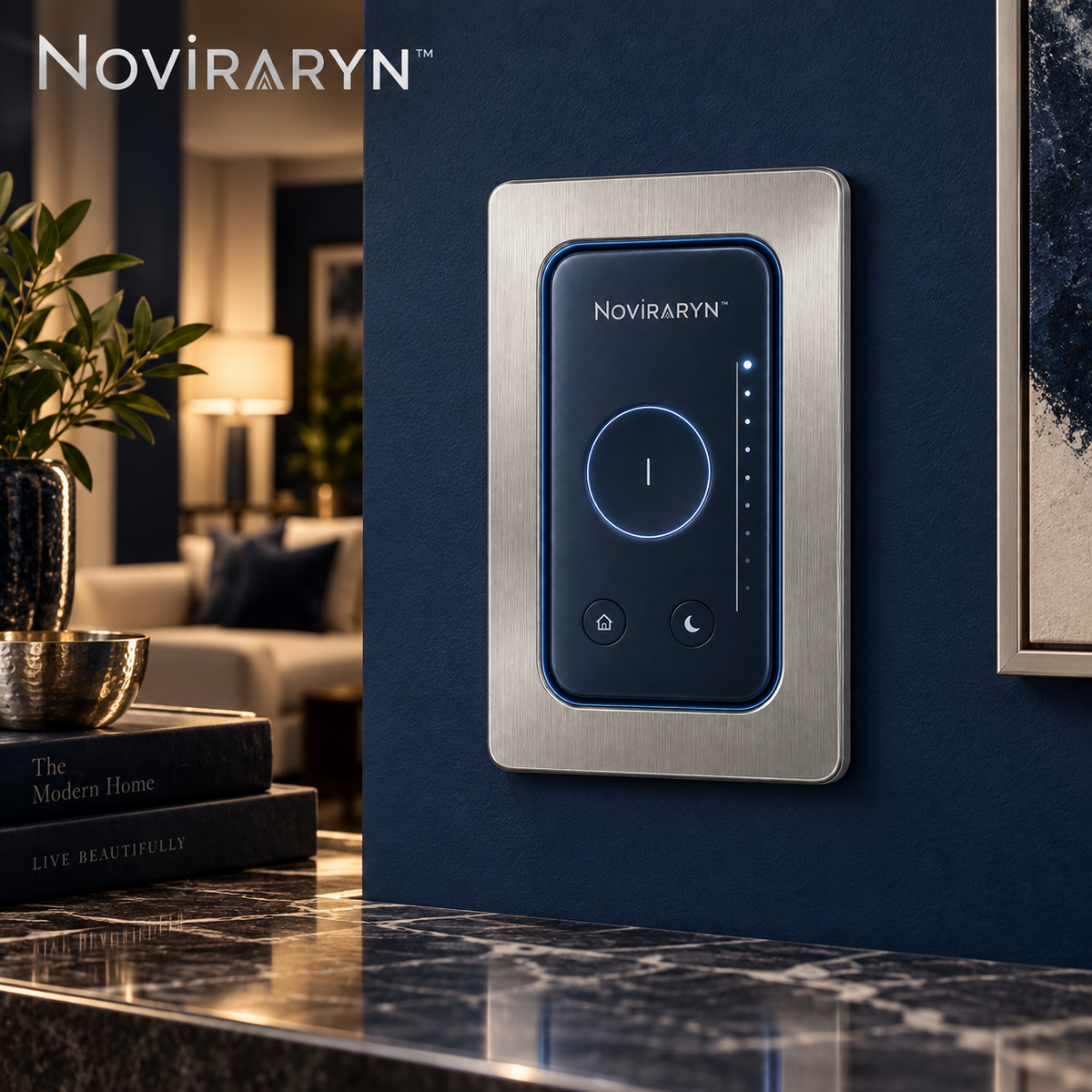 Noviraryn™ Detachable Smart Wall Switch with Magnetic Scene Remote and Ambient Status Light