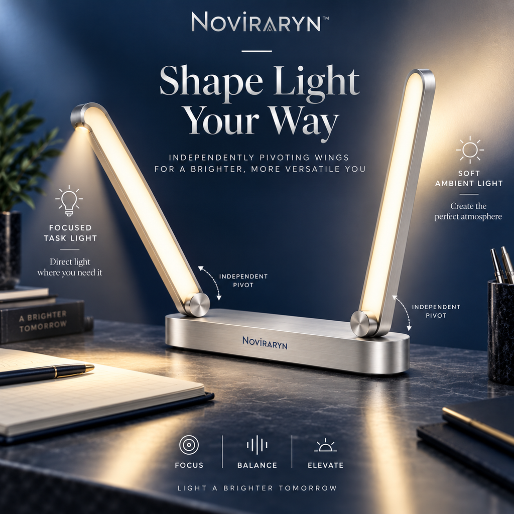 Noviraryn™ Pivoting Smart Light Frame for Ambient, Task, and Display Lighting